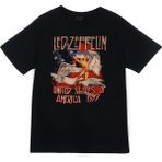 stonedfame LED Zeppelin Baskılı T-Shirt - Siyah