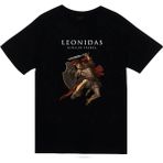 stonedfame Leonidas - 300 Spartalı - The Spartan Baskılı Unisex %100 Pamuk Siyah T-Shirt - 2XL