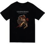 stonedfame Leonidas - 300 Spartalı - The Spartan Baskılı Unisex %100 Pamuk Siyah T-Shirt - 4XL
