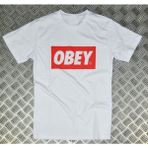 stonedfame Obey Baskılı T-Shirt - XXXL - Beyaz