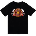 stonedfame Rulet - Kumar - Kağıt - Oyun - Zar - Casino Baskılı Unisex %100 Pamuk Siyah T-Shirt - 4XL