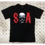stonedfame Sons Of Anarchy Baskılı T-Shirt - Siyah