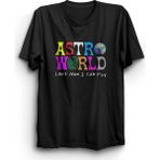Stonedfame Travis Scott Astroworld Baskılı Tshirt - XS - Siyah