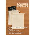 stonehill Kitap Kılıfı, Ham Bez, 2'li Set, 20x30 cm.