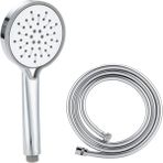 Stoneseries Lüks Duş Seti - 3 Farklı Püskürtmeli Full Krom Kaplama El Duşu + 150 cm Gümüş Pvc Duş Spirali - Paslanmaz, Kopmaz, Kırılmaz Çelik Bağlantılı Pvc Duş Hortumu (2'li Set)