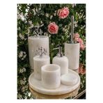 STONİSH HOME DEKORASYON BEYAZ 7 Lİ MERMER BANYO SETİ