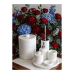 STONİSH HOME DEKORASYON NATURAL BEYAZ 7 Lİ MERMER BANYO SETİ MERMER KULPLU