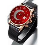 Stony Erkek Kol Saati Ay Yıldız Tasarımlı Bay Kol Saati