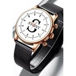 Stony Sade Dereceli Kadran Rose Gold Çerçeve Erkek Kol Saati