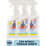 Stop Forte 3'lü Leke Çıkarıcı Sıvı 750 ml Uzun Süreli Koruma Sağlayan Çok Amaçlı Temizlik