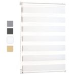 Stor perde 60x280 cm karartma su geçirmez kumaş görüş perdeleri pencere ve kapılar için ayarlanabilir ışık kontrolü şık beyaz tasarım aksesuarları ile