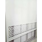 Stor Perde Desenli Lazer Kesim Kalın Kumaşlı ML104 200x200 Beyaz
