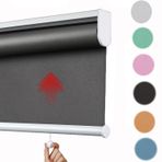 Stor Perde - Ev ve Ofis için W geçirmez UV Korumalı Kumaş Pencere Gölgeliği - Kablosuz Tasarım - 55x55 inç - %60 Gölgeleme - Otomatik Yükselme - G 140xY140 cm