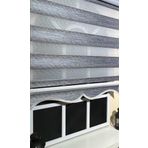 Storburada 120 x 260 Gri Renk Geçişli Etek Dilimli Zebra Stor Perde