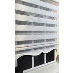 Storburada 190 x 200 Beyaz Etek Dilimli Zebra Stor Perde