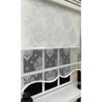 StorBurada Çift Mekanizmalı Ekru Tül Perde ve Ekru Stor Perde ST 121 Beyaz 80 x 260
