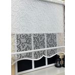 StorBurada Çift Mekanizmalı Kirli Beyaz Tül Perde ve Ekru Stor Perde STB-99 Beyaz 140 x 200