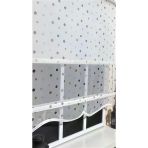 Storburada Çift Mekanizmalı Puantiyeli St 043 Ekru 40 X 200 Tül Perde ve Ekru Stor Perde