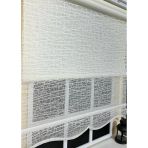 Storburada Çift Mekanizmalı Tül+Stor Beyaz+Ekru Tek Kasada 2 Perde Kolay Montaj Stb-100 Beyaz 250 X 260
