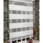 Storburada Pliseli Zebra Beyaz Etek Dilim STB480 130x260 cm Stor Perde