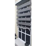 Storburada St 009 Gri 140 x 260 Siyah Gümüş Etek Dilimli Zebra Stor Perde