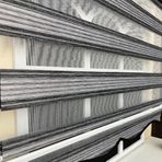 Storburada St 013 200x200 Gri Renk Geçişli Etek Dilimli Zebra Stor Perde