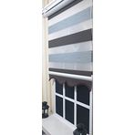 Storburada ST-015 Kahve Gri Etek Dilimli 40x200 Pliseli Zebra Stor Perde