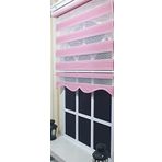 Storburada ST-019 Pembe Etek Dilimli 90x200 Pliseli Zebra Stor Perde