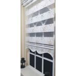 Storburada St 029 Beyaz 120x200 Baskılı Etek Dilimli Zebra Stor Perde