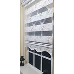 Storburada St 029 Beyaz 120x200 Baskılı Etek Dilimli Zebra Stor Perde