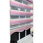 Storburada ST-046 Pembe Gri Renk Geçişli Etek Dilimli 80x200 Zebra Stor Perde
