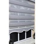 Storburada St 048 140 x 200 Gri Renk Geçişli Etek Dilimli Zebra Stor Perde