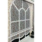 Storburada STB-106 Pembe Baskı Çift Mekanizmalı Desenli Tül 130x200 cm Stor Perde