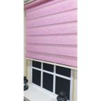 Storburada STB-400-V16 Lux Bambu Zebra Fuşya Pembe Etek Dilimli Renkli 180x260 cm Stor Perde