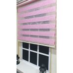 Storburada STB-400-V16 Lux Bambu Zebra Fuşya Pembe Etek Dilimli Renkli 200x200 cm Stor Perde