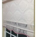 Storburada STB2015-V06 Çift Mekanizmalı Tül Pembe Ekru 150x200 cm Stor Perde