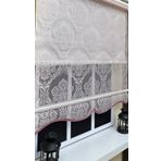 Storburada STB2015-V06 Çift Mekanizmalı Tül Pembe Ekru 180x260 cm Stor Perde