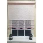 Storburada STB2015-V12 Çift Mekanizmalı Tül Pembe Ekru 170x260 cm Stor Perde