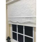 Storburada STB4003 Beyaz Çiçekli Tül Ekru 190x200 cm Stor Perde