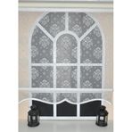 Storburada STB45252-V01 Çift Mekanizmalı Kirli Damask Tül Beyaz Ekru 110x260 cm Stor Perde