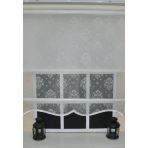 Storburada STB45252-V01 Çift Mekanizmalı Kirli Damask Tül Beyaz Ekru 140x260 cm Stor Perde