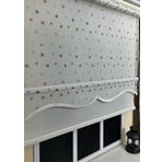 Storburada STB49000-V-01 Çift Mekanizmalı Puantiyeli Tül Beyaz Ekru 150x260 cm Stor Perde