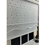 Storburada STB49000-V-01 Çift Mekanizmalı Puantiyeli Tül Beyaz Ekru 180x200 cm Stor Perde