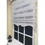 Storburada STB851-V-01 Zebra Çizgli Etek Dilimli Siyah 120x260 cm Stor Perde