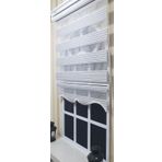 Storburada Zebra Çizgili Etek Dilimli St 010 Ekru 160 X 200 Stor Perde