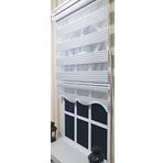 Storburada Zebra Çizgili Etek Dilimli St 010 Ekru 190 X 200 Stor Perde