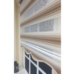 Storburada Zebra Renk Geçişli Açık Kahve Etek Dilimli STB 483 Kahverengi 100 X 260 Stor Plise Perde