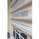 Storburada Zebra Renk Geçişli Açık Kahve Etek Dilimli STB 483 Kahverengi 40 X 200 Stor Plise Perde