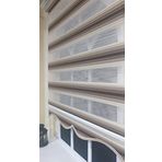 Storburada Zebra Renk Geçişli Kahve Etek Dilimli STB 484 Kahverengi 150 X 260 Stor Plise Perde