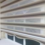Storburada Zebra Renk Geçişli Kahve Etek Dilimli STB 484 Kahverengi 170 X 200 Stor Plise Perde